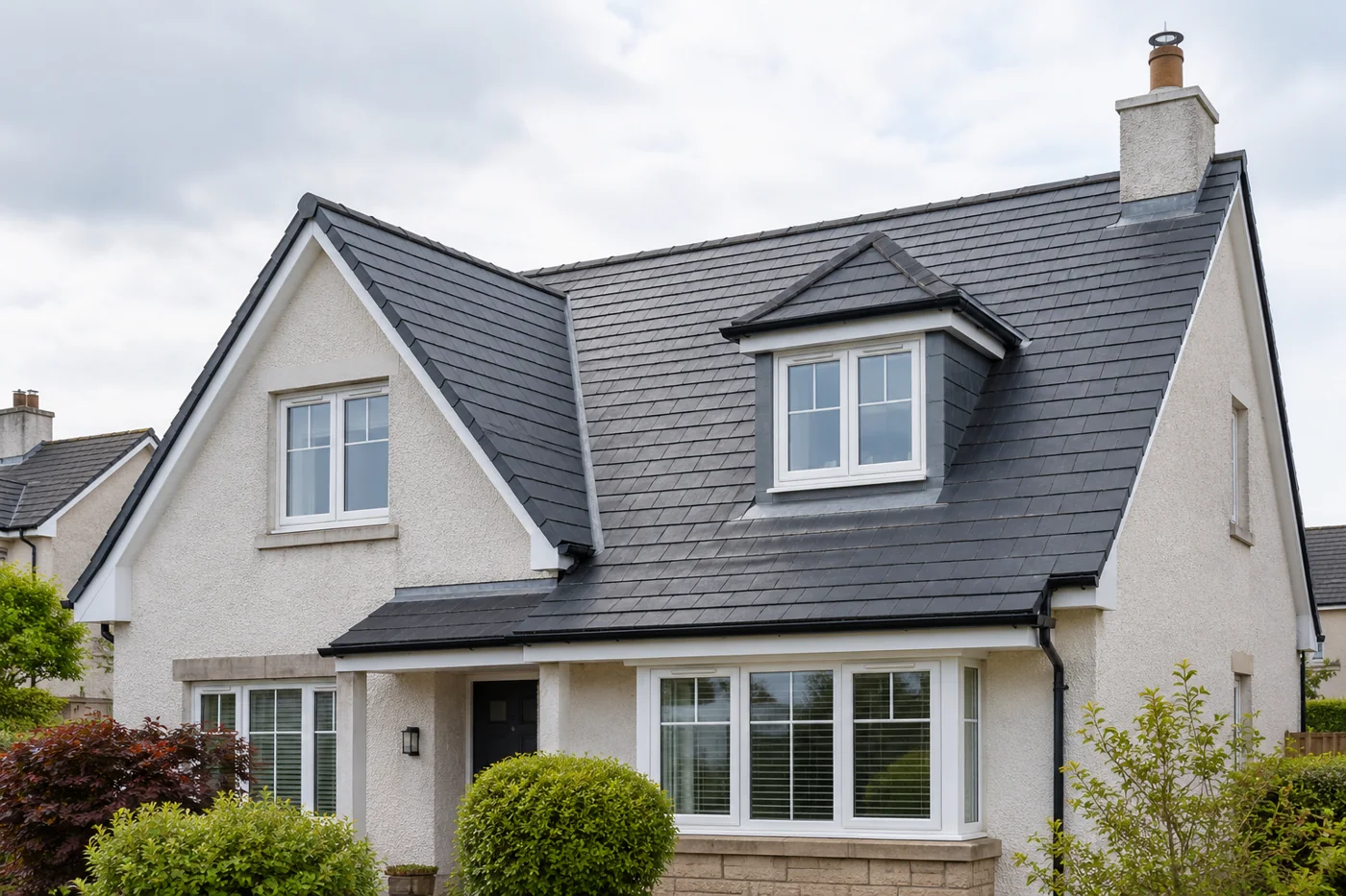 Pitched roof on an ordinary domestic house
