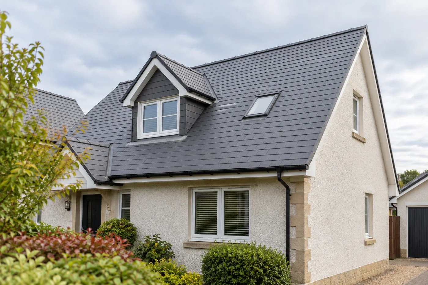 Pitched roof on an ordinary domestic house