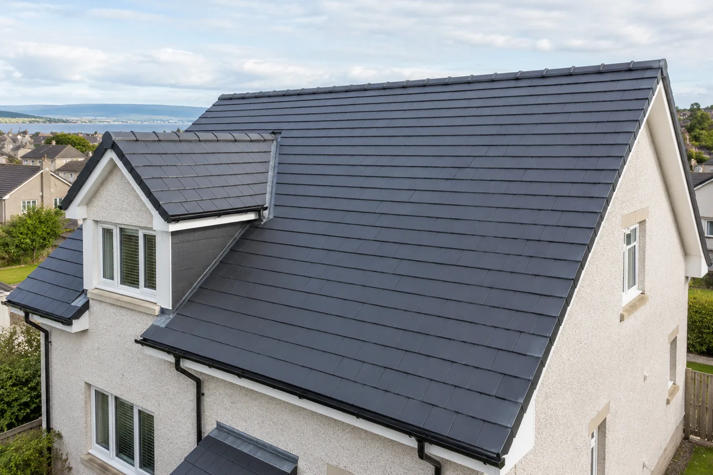 Pitched roof on an ordinary domestic house